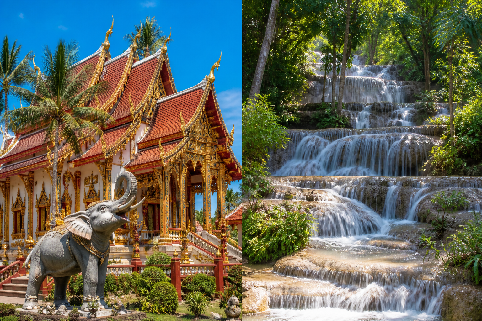 Khao Lak Temples & Lam Pi Waterfall Day Trip