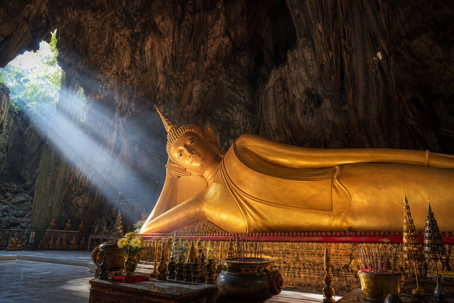 Phang Nga Temples — Wat Bang Riang, Wat Bang Thong & Suwan Khuha Cave